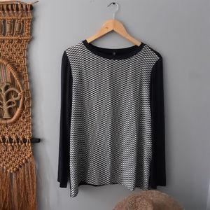 MaxMara print long sleeve silk Top